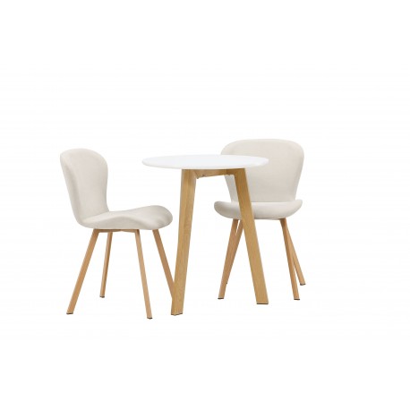 Rundt Spisebordssæt Leonora med stole Lilja