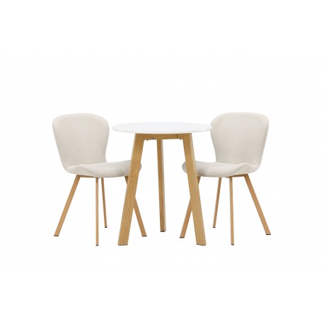 Rundt Spisebordssæt Leonora med stole Lilja