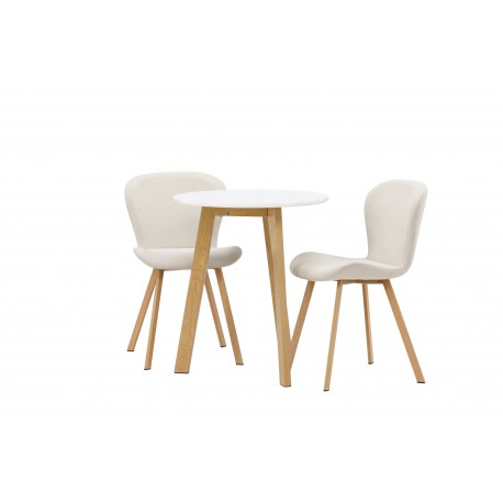 Rundt Spisebordssæt Leonora med stole Lilja