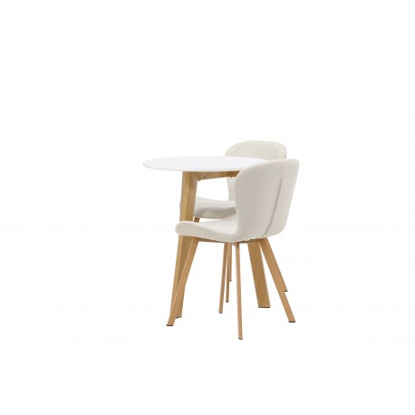 Rundt Spisebordssæt Leonora med stole Lilja