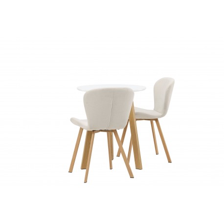 Rundt Spisebordssæt Leonora med stole Lilja