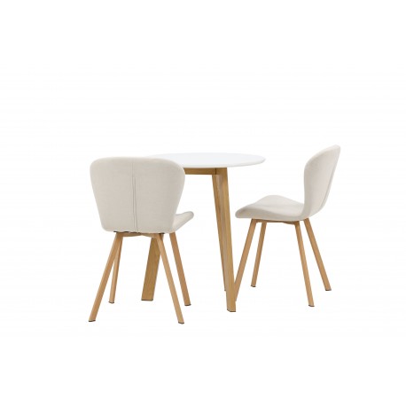 Rundt Spisebordssæt Leonora med stole Lilja