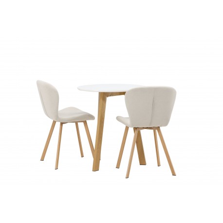 Rundt Spisebordssæt Leonora med stole Lilja