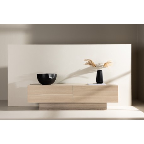 Cuenca Tv-bord 160 x 47 cm - Hvidpudset