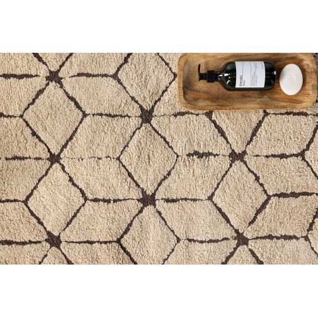 Petrus Tæppe - Mørkebrun og Ivory