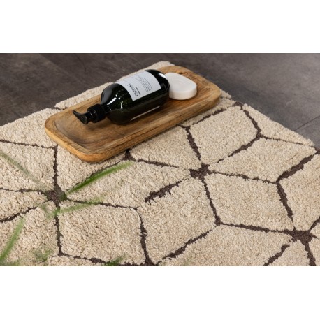 Petrus Tæppe - Mørkebrun og Ivory