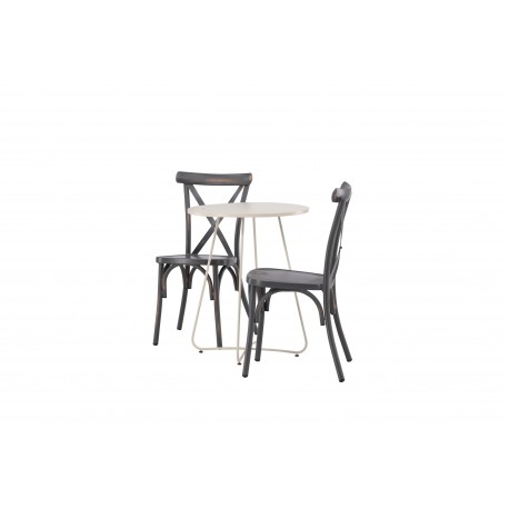 Bacong Rund Loungesæt - Havemøbelsæt - Beige,Mørkegrå