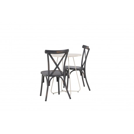 Bacong Rund Loungesæt - Havemøbelsæt - Beige,Mørkegrå