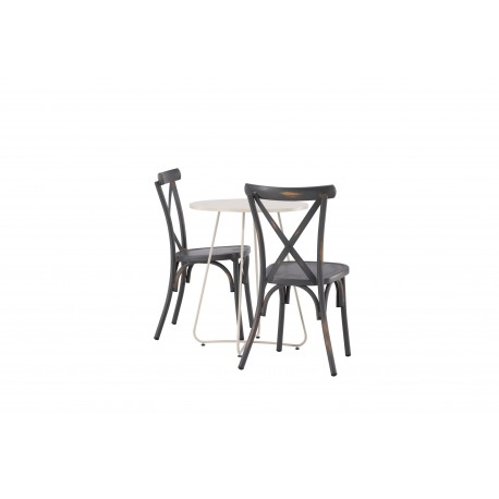 Bacong Rund Loungesæt - Havemøbelsæt - Beige,Mørkegrå