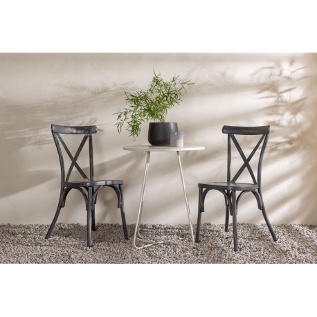 Bacong Rund Loungesæt - Havemøbelsæt - Beige,Mørkegrå