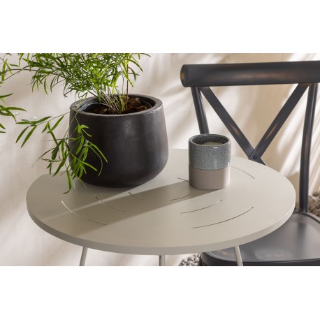 Bacong Rund Loungesæt - Havemøbelsæt - Beige,Mørkegrå