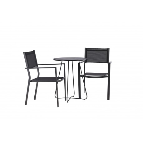 Bacong Rund Loungesæt - Havemøbelsæt - Sort