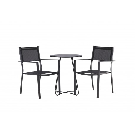 Bacong Rund Loungesæt - Havemøbelsæt - Sort