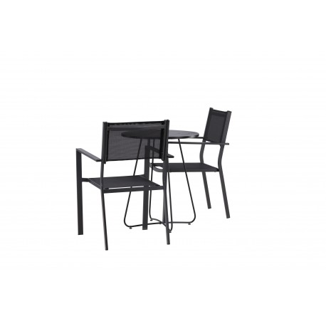 Bacong Rund Loungesæt - Havemøbelsæt - Sort