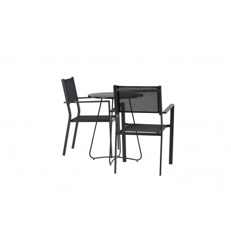 Bacong Rund Loungesæt - Havemøbelsæt - Sort