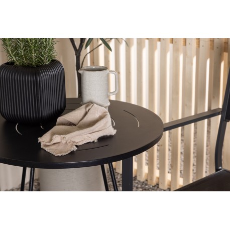 Bacong Rund Loungesæt - Havemøbelsæt - Sort