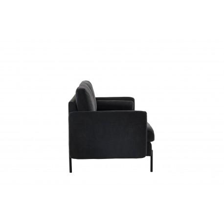 Antibes 3 personers Sofa - Sort og Mørkegrå