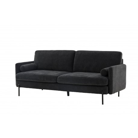 Antibes 3 personers Sofa - Sort og Mørkegrå