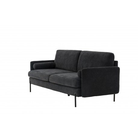 Antibes 3 personers Sofa - Sort og Mørkegrå