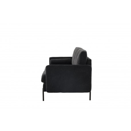 Antibes 3 personers Sofa - Sort og Mørkegrå