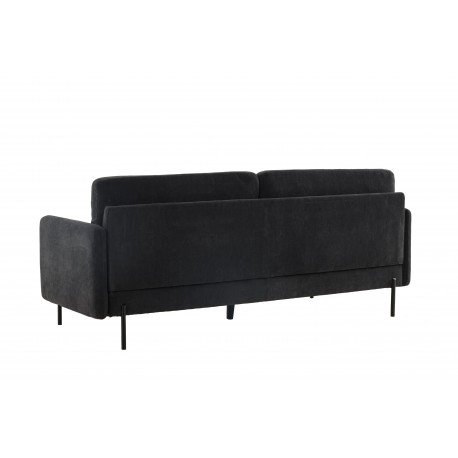 Antibes 3 personers Sofa - Sort og Mørkegrå