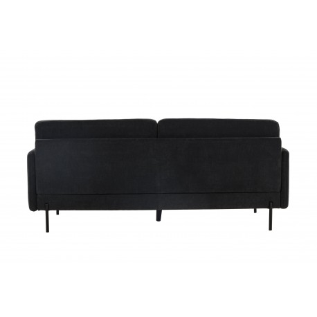 Antibes 3 personers Sofa - Sort og Mørkegrå