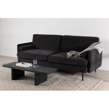 Antibes 3 personers Sofa - Sort og Mørkegrå