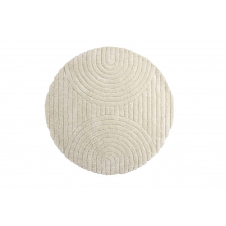 Niklas Tæppe Rundt Ø200 - Hvid