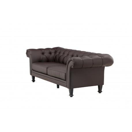 atran 3 personers Sofa - Sort og Brun
