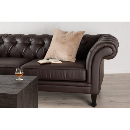 atran 3 personers Sofa - Sort og Brun