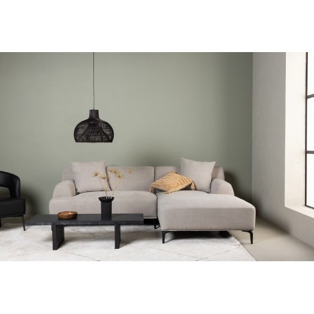 Viskan 3 personers Sofa - Sort og Lysegrå