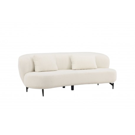 Luna 3 personers Sofa - Sort og Hvid