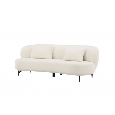 Luna 3 personers Sofa - Sort og Hvid