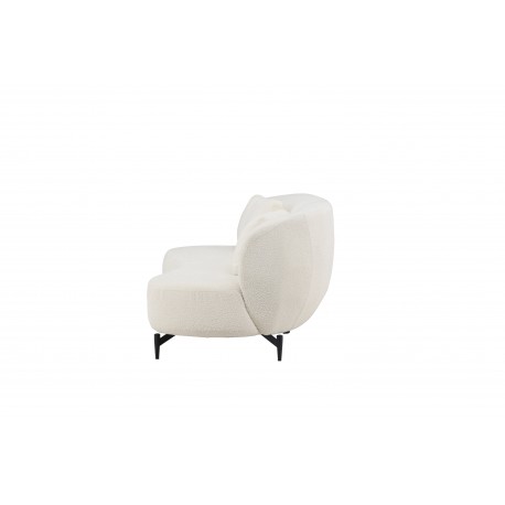 Luna 3 personers Sofa - Sort og Hvid
