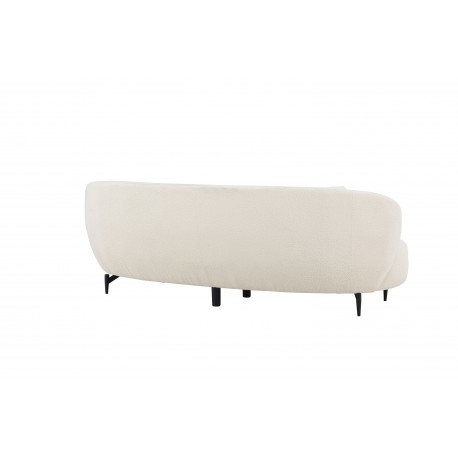 Luna 3 personers Sofa - Sort og Hvid