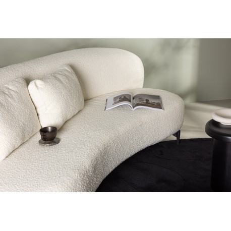 Luna 3 personers Sofa - Sort og Hvid