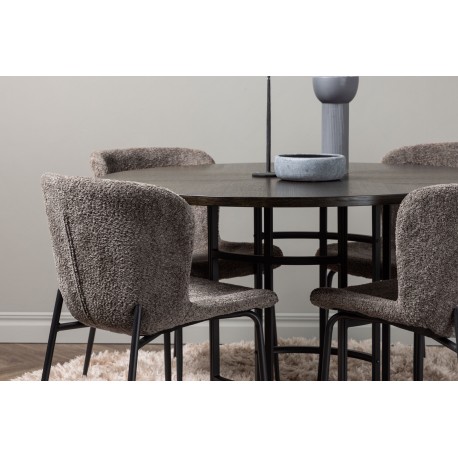 København Rundt Spisebordssæt - Beige og Mocca