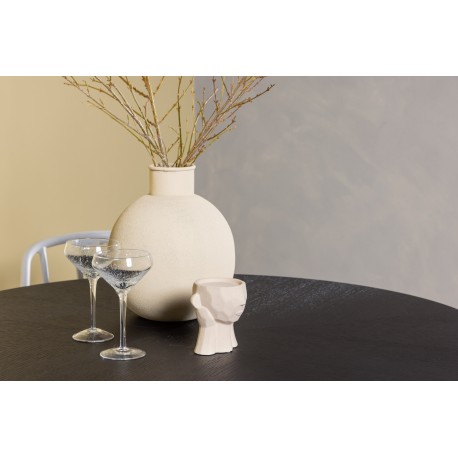 Rundt Spisebordssæt København med Dyron stole - Sort og Gråbeige