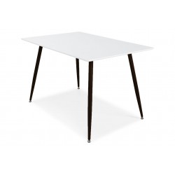 Polar Spisebord 120x80cm - Hvid med sorte ben