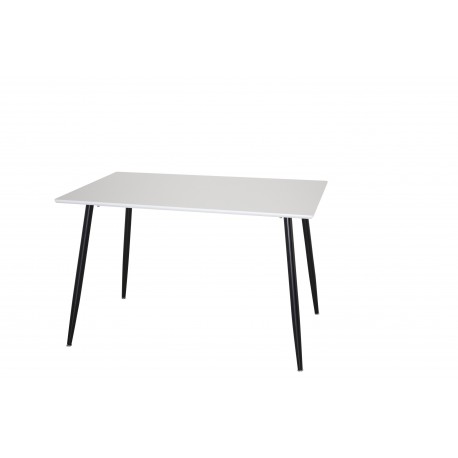 Polar Spisebord 120x80cm - Hvid med sorte ben