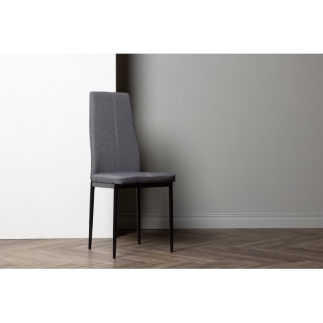 Petra Spisebordsstol - Sort og Mørkegrå