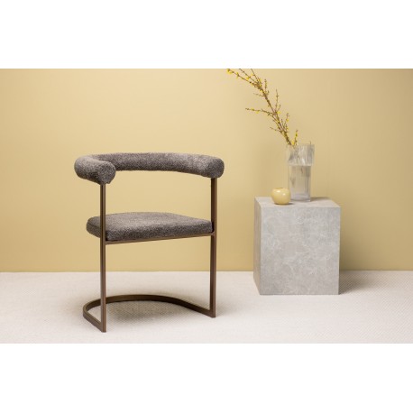 Morgen Spisebordsstol med armlæn - Brun