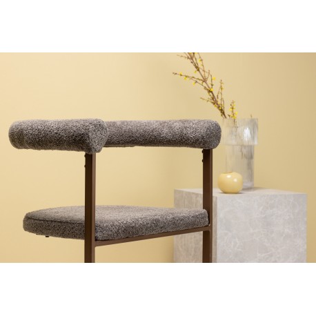 Morgen Spisebordsstol med armlæn - Brun