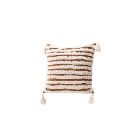 Elina Pudeovertræk - Brun og Hvid