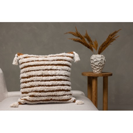 Elina Pudeovertræk - Brun og Hvid