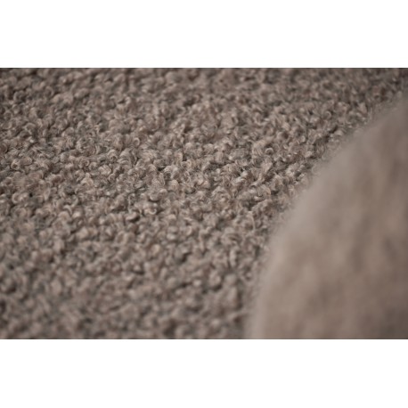 Nordkoster lænestol, m. armlæn - beige bamsestof polyester og sort stål