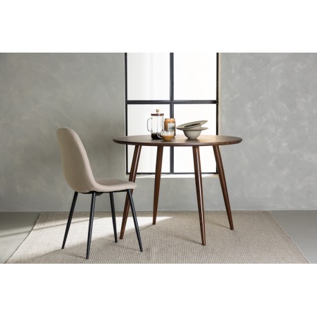 Sanford - 100x75 Rundt spisebord - Mørkebrun