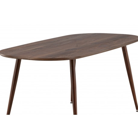 Sanford - 180*90*75 Ovalt spisebord - Mørkebrun