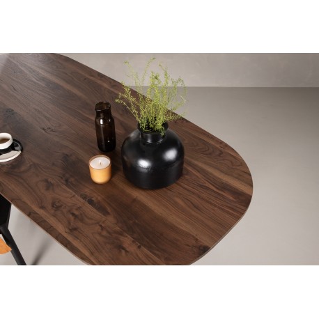 Sanford - 180*90*75 Ovalt spisebord - Mørkebrun