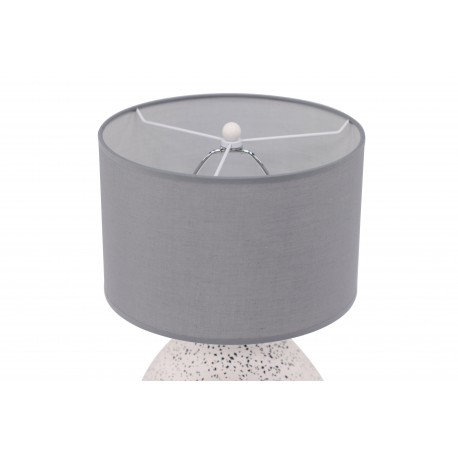Sisteron Bordlampe - Mørkegrå og Hvid